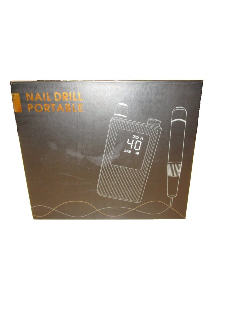 Professional Portable Nail Drill Machine Model 606 Gold Color Complete Kit